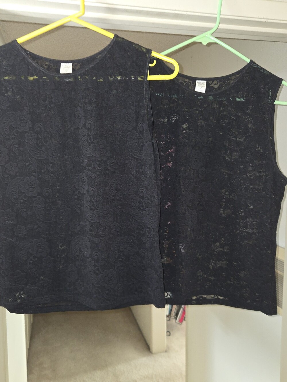 Morgan Taylor Black Lace Tank Top Duo